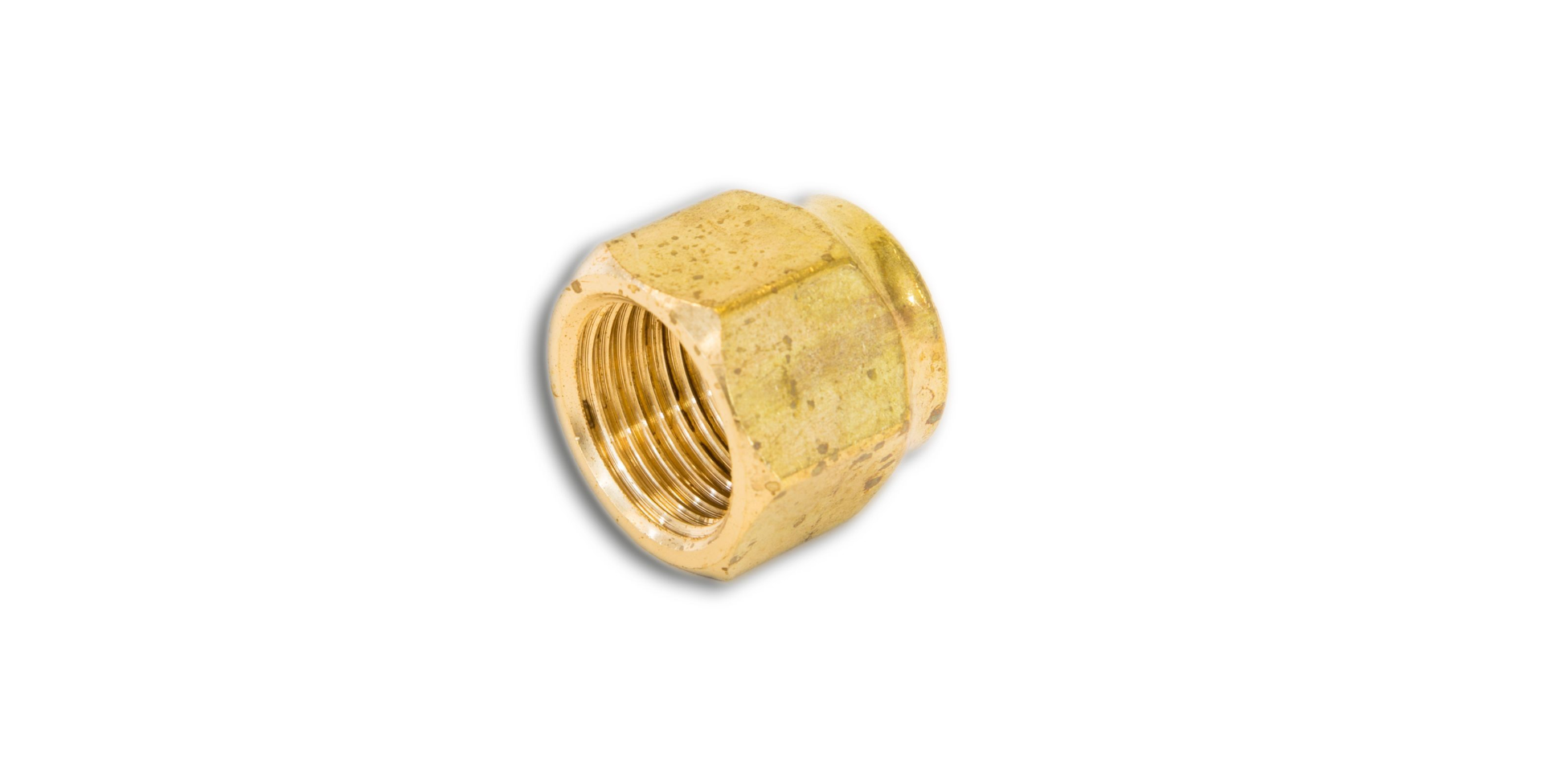 Brass Nut, 3/16" FlrxHex Short forged NS4-3